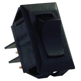 JR Products 12705 Black SPST Mom-On/Off Switch