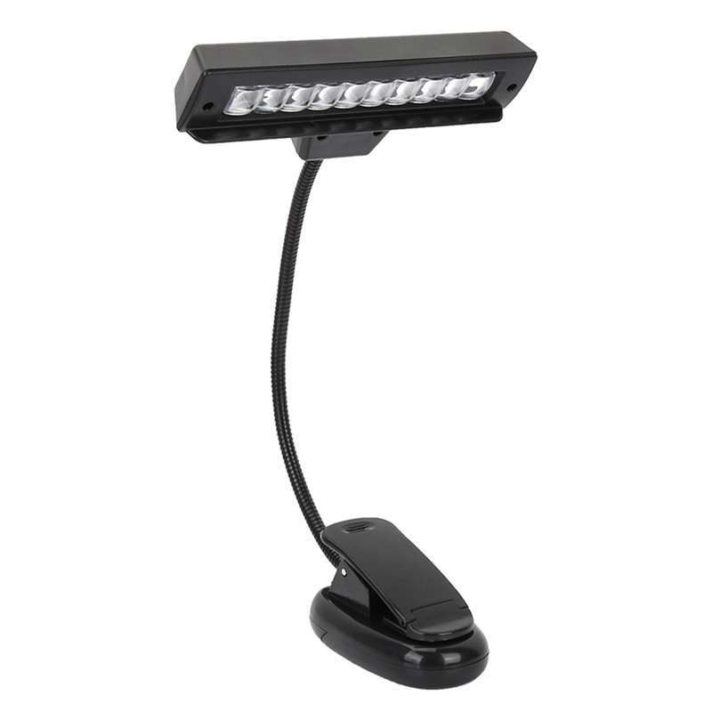Portable Orchestra Music Stand Light Flexible Neck Clip On USB