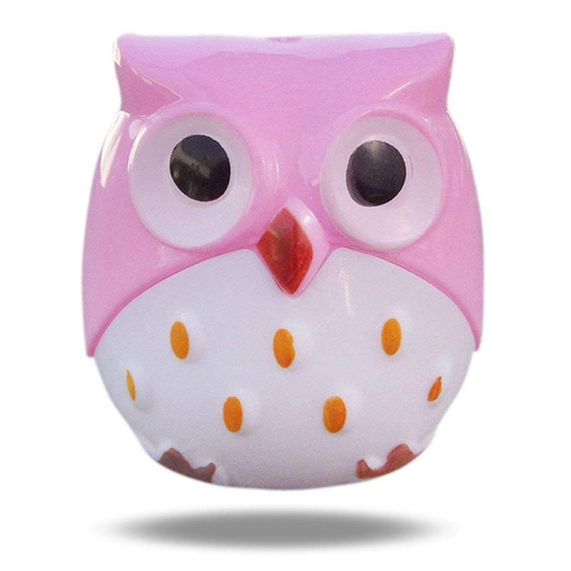 Xrten 4 Pieces Cartoon Animal Owl Pattern Two Holes Pencil
