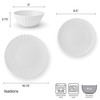 Mikasa Isadora Scalloped Bone China Lightweight Chip Resistant 12 Piece