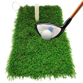 Golf Mat Turf Winter Rules Fairway Hitting Mats with Clip and Hole 30x20 cm for Garden Backyard Indoor Outdoor Lightweight Portable (30 * 20cm long grass)