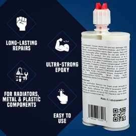 AM WORLDWIDE AMEPOXY High-Temperature Aluminum Radiator Repair Epoxy - 7oz Kit for Metal & Automotive Repairs Parts.