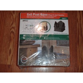 Ozco 56671 Laredo Sunset 6 in. x 6 in. Elevated Post Base with Single Rail Sa...