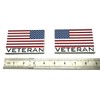 Pair Custom Veteran American Flag Decal Eagle USA Left and