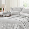 Bedsure King Comforter Set - 4 Pieces Pinch Pleat Bed