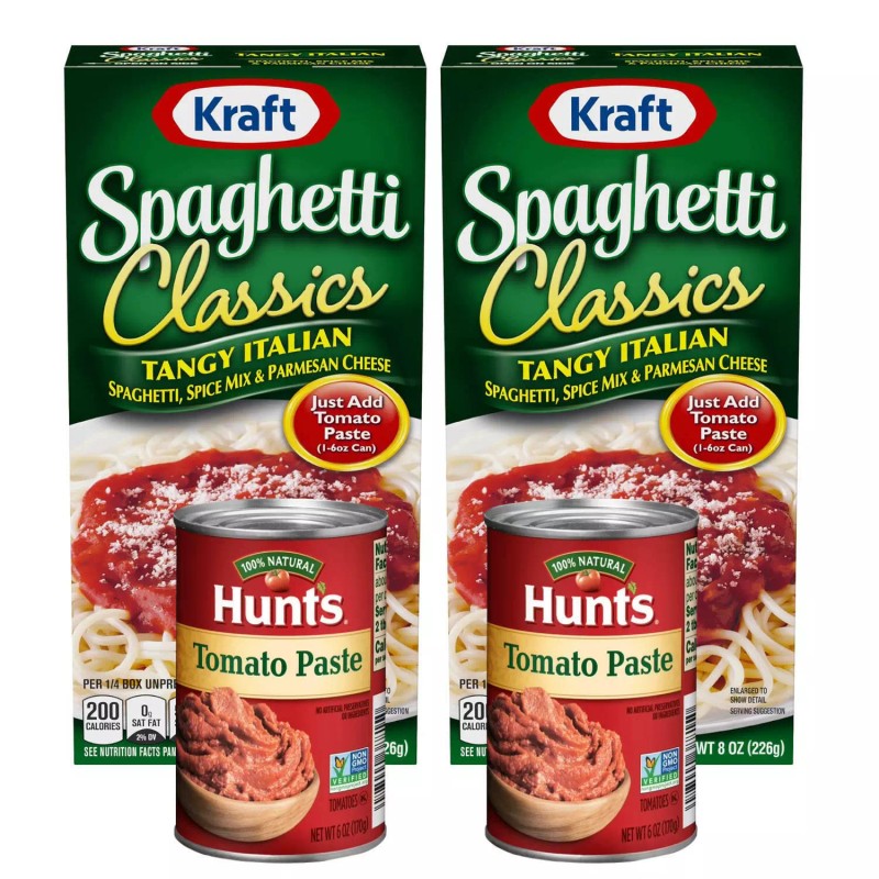 Kraft Classics Tangy Italian Spaghetti Meal Kit with Hunts Tomato