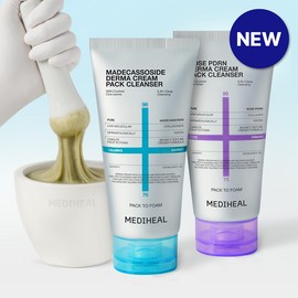 MEDIHEAL Derma Cream Pack Cleanser 120ml (Set/Single) (2 Options) - Rose PDRN 120ml