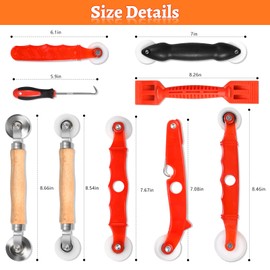 Screen Repair Tool,Window Roller,Spline Installer,9 in 1 Window Installation Tool,Screen Mouse Spline Roller for Installing & Replacing Window Patio Sliding Door (9 in 1)