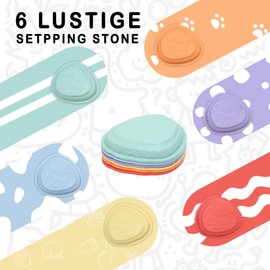 makarci Stepping Stones for Kids,6pcs Toddler Sensory Toys Kids Coordination & Motor Skills Play Indoor and Outdoor,Durable and Nonslip Rubber Rim Balance Stones for Kids Aged 3+, Obstacle Course