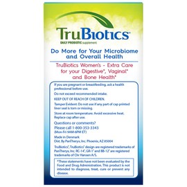 TruBiotics Probiotic for Women Probiotics for Digestive Health, Vaginal & Bone Health, Formulated with Bifidobacteria for Healthy Gut & Balanced pH, Daily Women's Probiotic Supplement, 30 Capsules