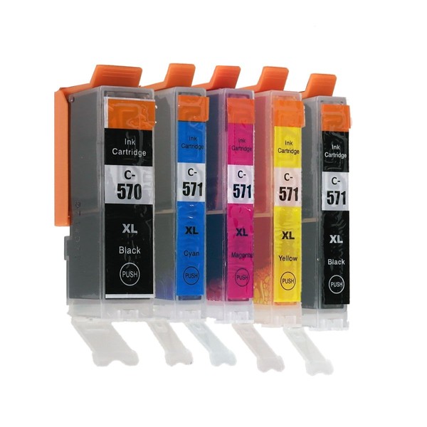 OBV 5x Compatible Ink Cartridges to Replace Canon PGI-570XL CLI-571XL