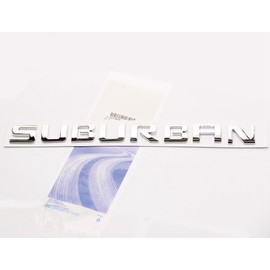 Yoaoo 1x OEM Chrome Suburban Nameplate Emblem Alloy Letter Badge for Gm 07-16 Suburban Glossy Shiny