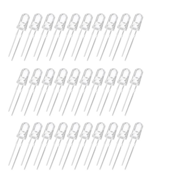 MECCANIXITY 100pcs 5mm LED Diode Lights, Fast Blinking (Red Green