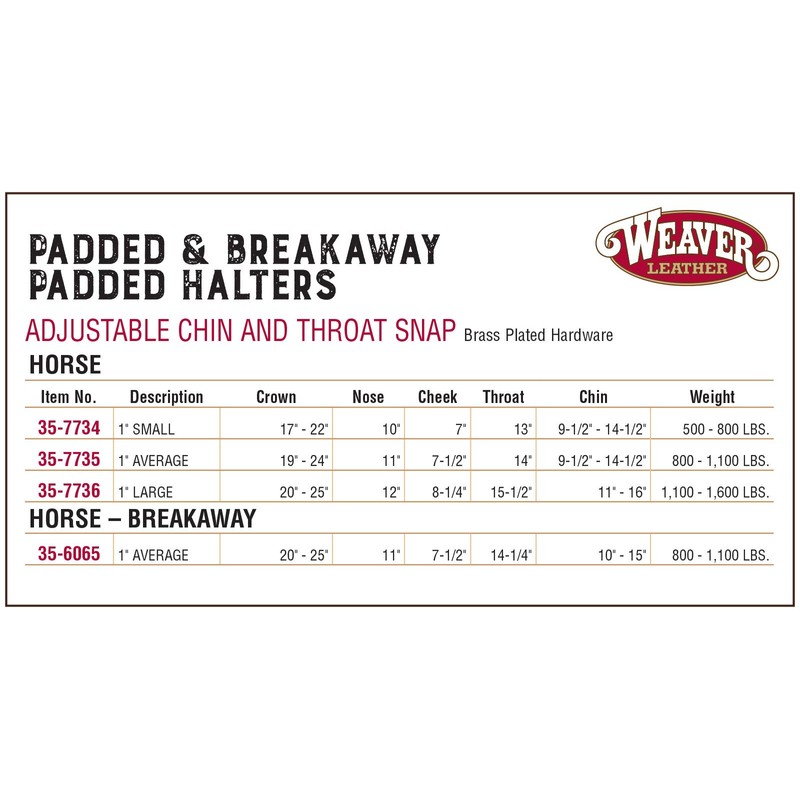 Weaver Leather Padded Adjustable Nylon Horse Halter, Red, 1" Small