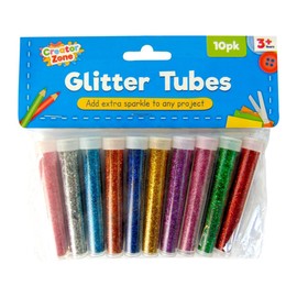 Glitter Tubes 10pk | Kids Glitter Tubes | Craft Glitter Shaker for Kids, Arts and Crafts | Glitter for Slime | Glitter for Wax Melts, Body Makeup, Crafts, Nail Arts, Slimes, Arts