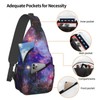 COFEIYISI Galaxy Sling Bag for Women Men Beautiful Nebula and