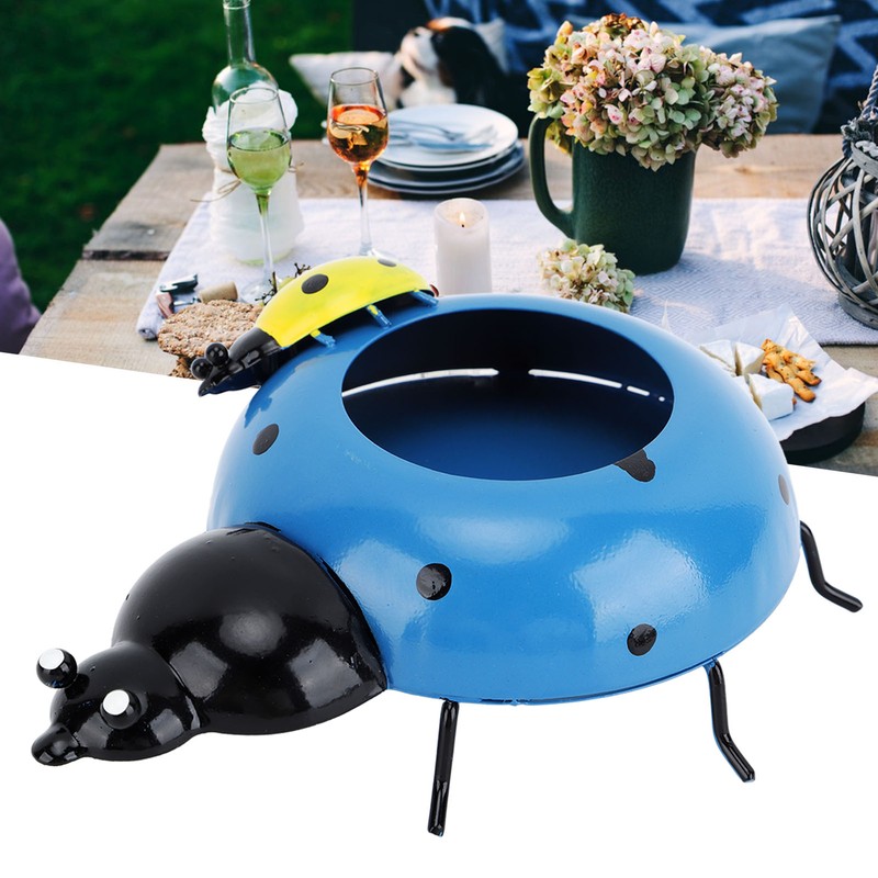 5.4cm Diameter Flower Pot Decor Ladybug Shaped Smoothing Surfaces Iron