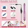 Alety Electric Nail Drill Kit, Portable File for Acrylic Gel