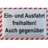 Tin Sign 20 x 30 cm Curved "Ein und Ausfahrt