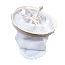 Ohe Washing Machine Filter, White, Diameter 3.9 x 7.5 inches (10 x 19 cm), Arao! Fully Automatic Waste Removal Net, Just Attach to a Washing Row, Remove Lint, Cotton Dust, Set of 3