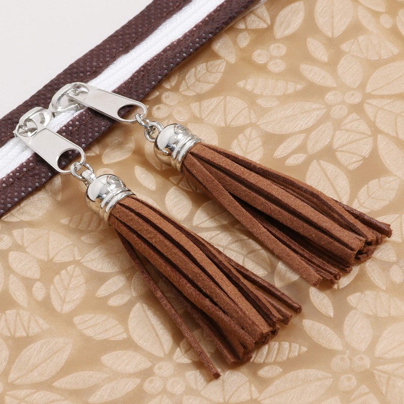 Astro 850-05 Vintage Botanical Brown Duvet Storage Bag with Tassel