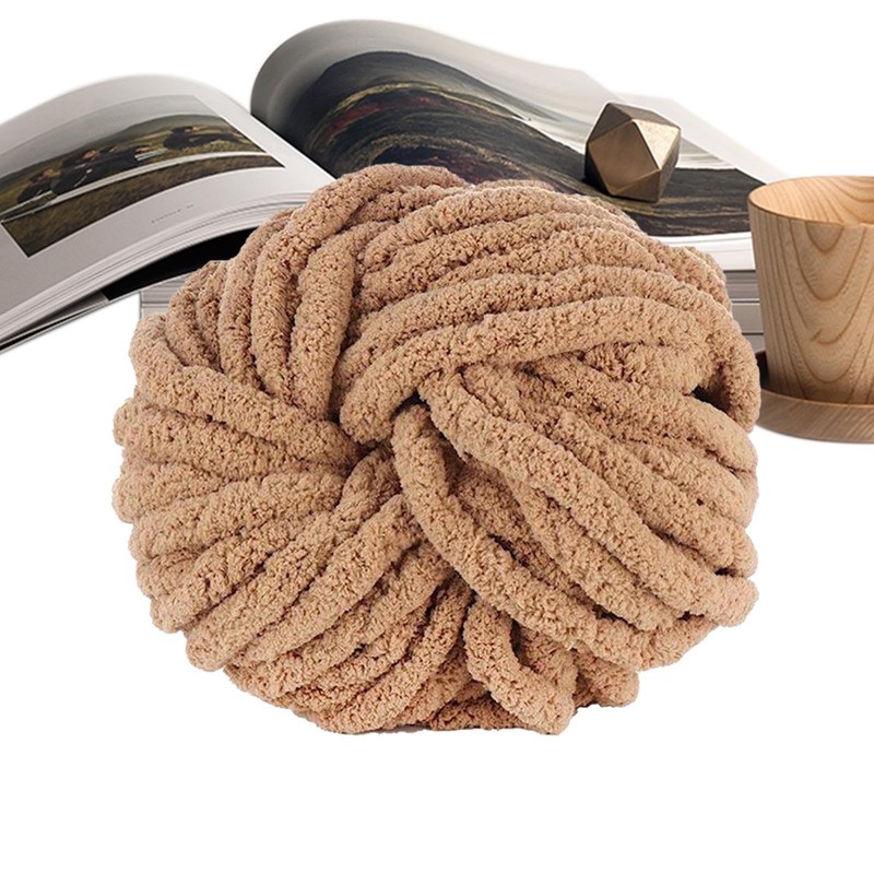 Yarn Chenille,Soft Velvet Yarn - Thick Yarn for Knitting, Chunky