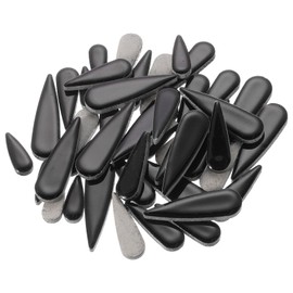 MECCANIXITY Petal Mosaic Tiles for Crafts 100g Tear Drop Porcelain Mosaic Tiles for Mosaic Art Projects and Outdoor Decorations Black
