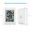 Criacr Digital Hygrometer Thermometer, MINI Indoor Outdoor Monitor Temperature Humidity,
