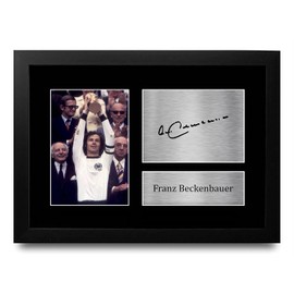 HWC Trading A4 FR Franz Beckenbauer Germany World Cup 1974 Gifts Printed Signed Autograph Picture for Fans and Supporters - A4 Framed