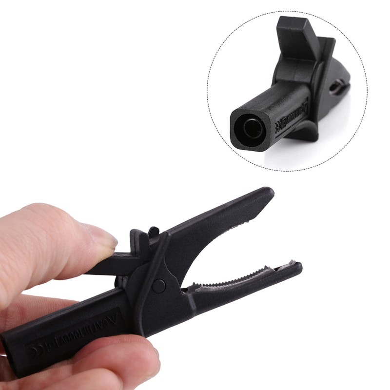 Haosie 2pcs Insulated Crocodile Clips, Crocodile Clip for 4 MM