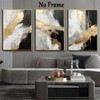 Black and Gold Abstract Canvas Wall Art Modern Abstract Painting