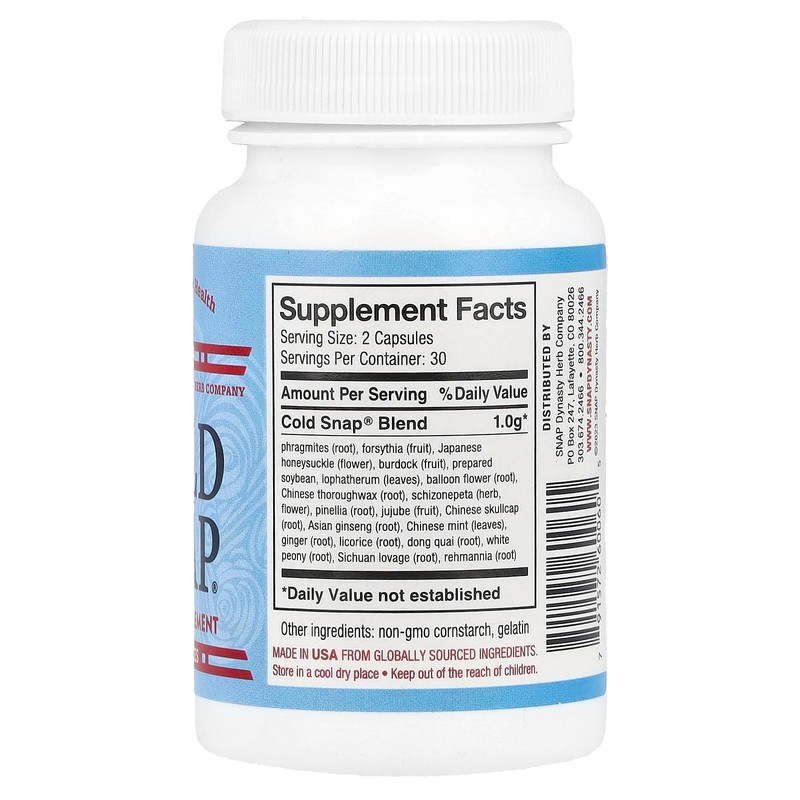 OHCO Cold Snap Herbal Supplement 60 Capsules, 2 Pack