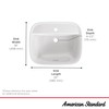 American Standard 1721001.020 Aspirations Drop-In Bathroom Sink, White