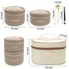 LANSKYWARE Portable Insulated Lunch Container set, Bento Box Adult Lunch
