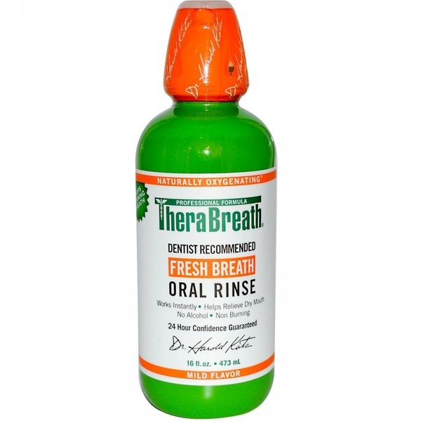 TheraBreath Fresh Breath Oral Rinse, Mild Flavor 16 fl oz (Pack of 3)