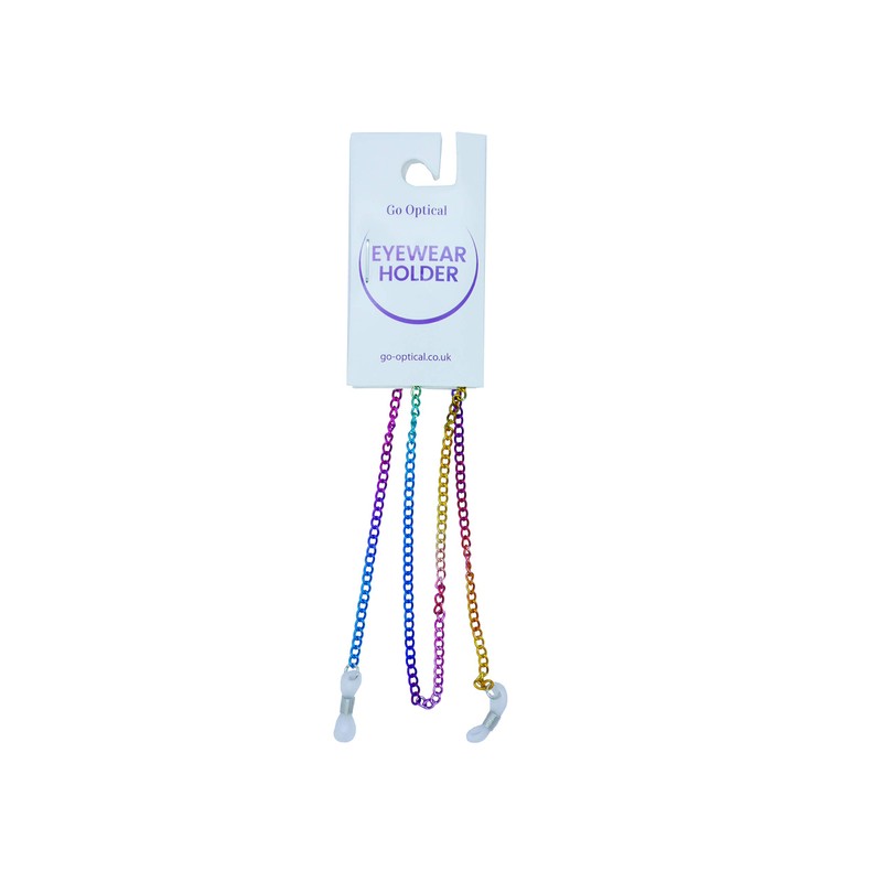 GoOpticians Rainbow Multi Coloured Bright Glasses Chain for All Spectacles