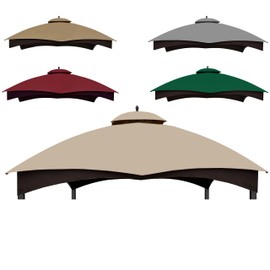 SCOCANOPY Light Beige Replacement Top for Lowe's Allen Roth 10X12 Gazebo Model #GF-12S004B-1/#GF-12S004BTO/#TPGAZ17-002C