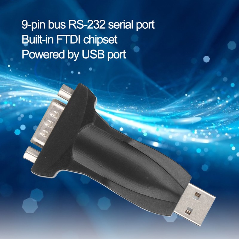 USB to RS232 Converter Male 9 Pin Serial Built In