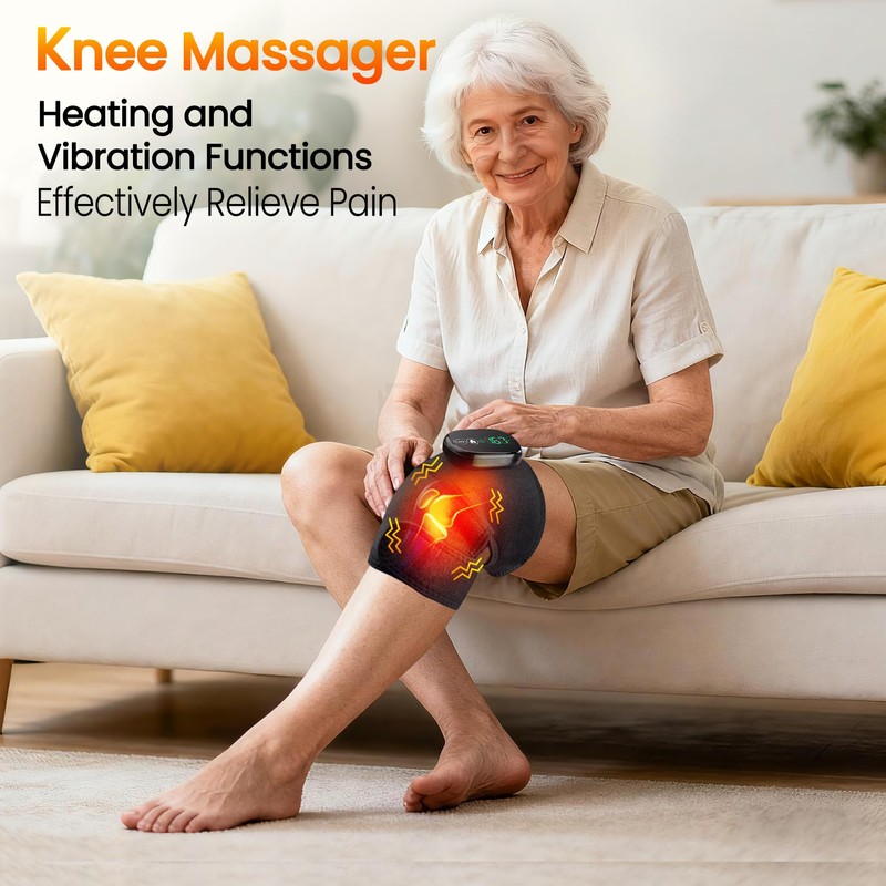 Knee Massager with Heat and Vibration Knee Heating Pad Heated