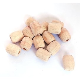 Genérico Cuenta Ovalada de Madera 20mm 100 Piezas