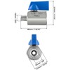 QWORK Mini Ball Valve, 4 Pack 1/8" Female & Male