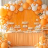 2 Pack Pastel Orange Tinsel Curtains, 3.2x8.2ft Party Streamers Backdrop,