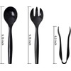 VeZee's Plastic Serving Utensils, Black Heavy Duty Disposable utensil |