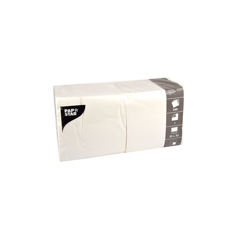 PAPSTAR Servietten, 330 x 330 mm, 1lagig, weiÃ 12391