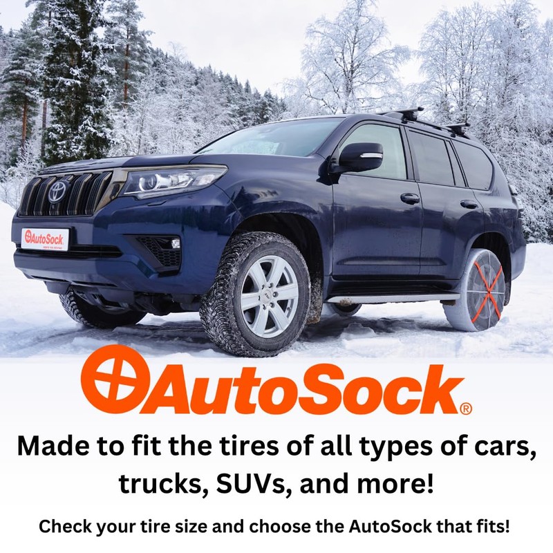 AutoSock for Passenger Vehicles HP645, Snow Socks for Tires, Pack