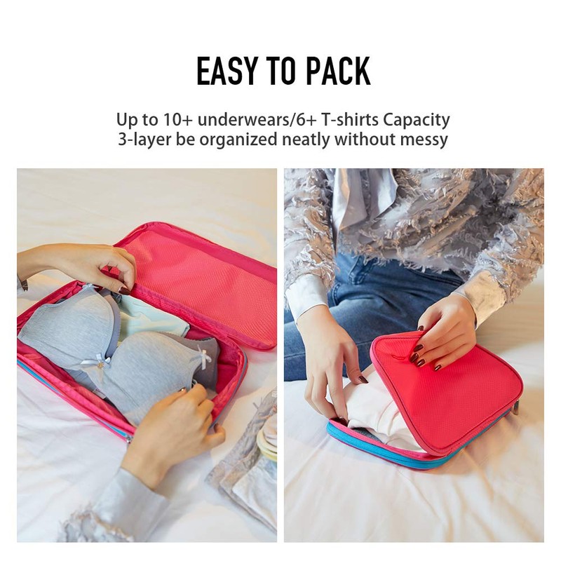 BeeNesting Compression Packing Cubes 2 set for travel Small Luggage