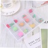 LALAFINA 12pcs Fruit Shaped Pencil Eraser Cute Cartoon Stationery for