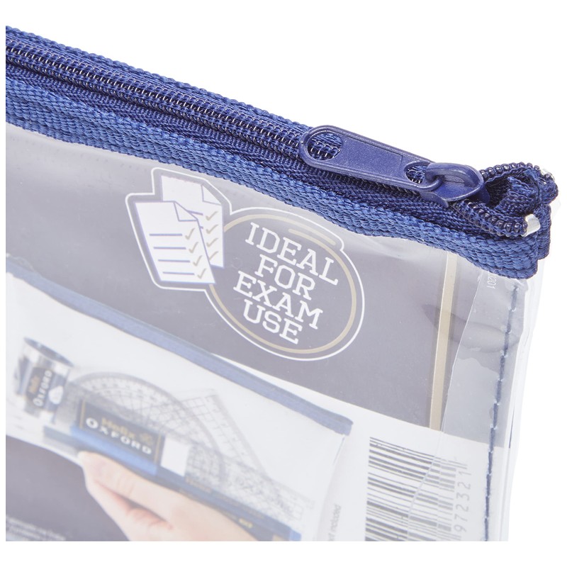 Helix Oxford 8 inch Clear Pencil Case