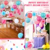 Riakrum 18 Pcs Donut Birthday Party Decorations Round Donut Lanterns