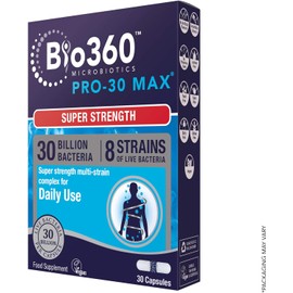 Natures Aid Bio360 Pro-30 Max – 30 Billion CFU Probiotic – Supports Gut Health, Immunity & Digestion – Vegan, Gluten-Free, Non-GMO, High Strength Live Cultures for Gut Digestion Health - 30 Capsules